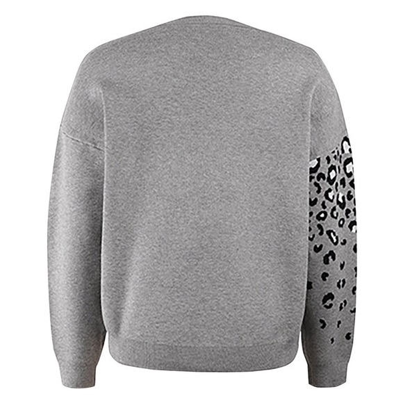 WDSTYLE Crew Neck Knitted Sweaters for Women Loose Casual  Leopard Print… - Picture 5 of 13